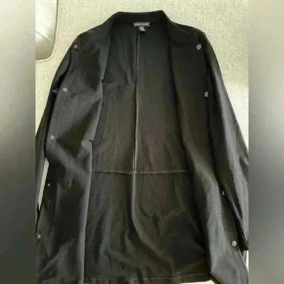 Eileen Fisher Crepe System Stretch Jacket Blazer Small S Petite Black Fall Minim - Picture 7 of 9